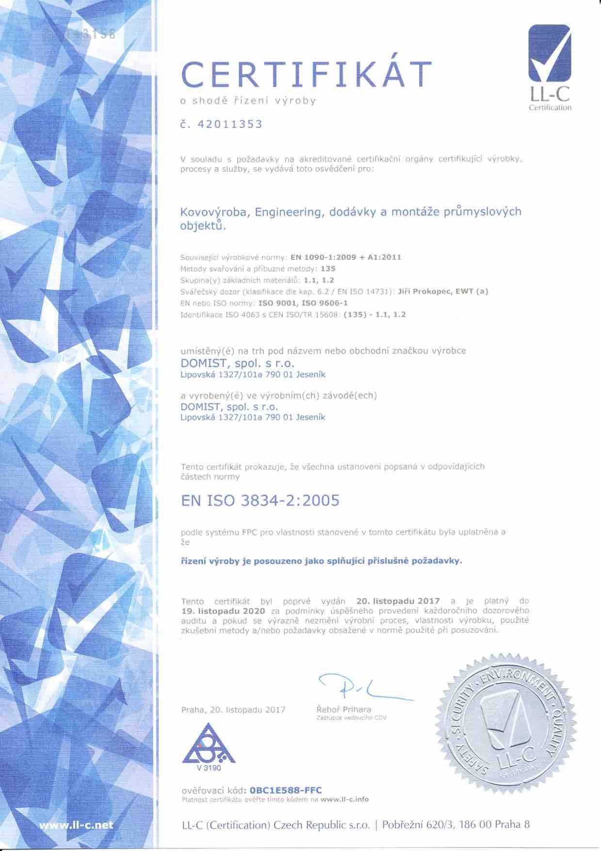 Naše certifikáty